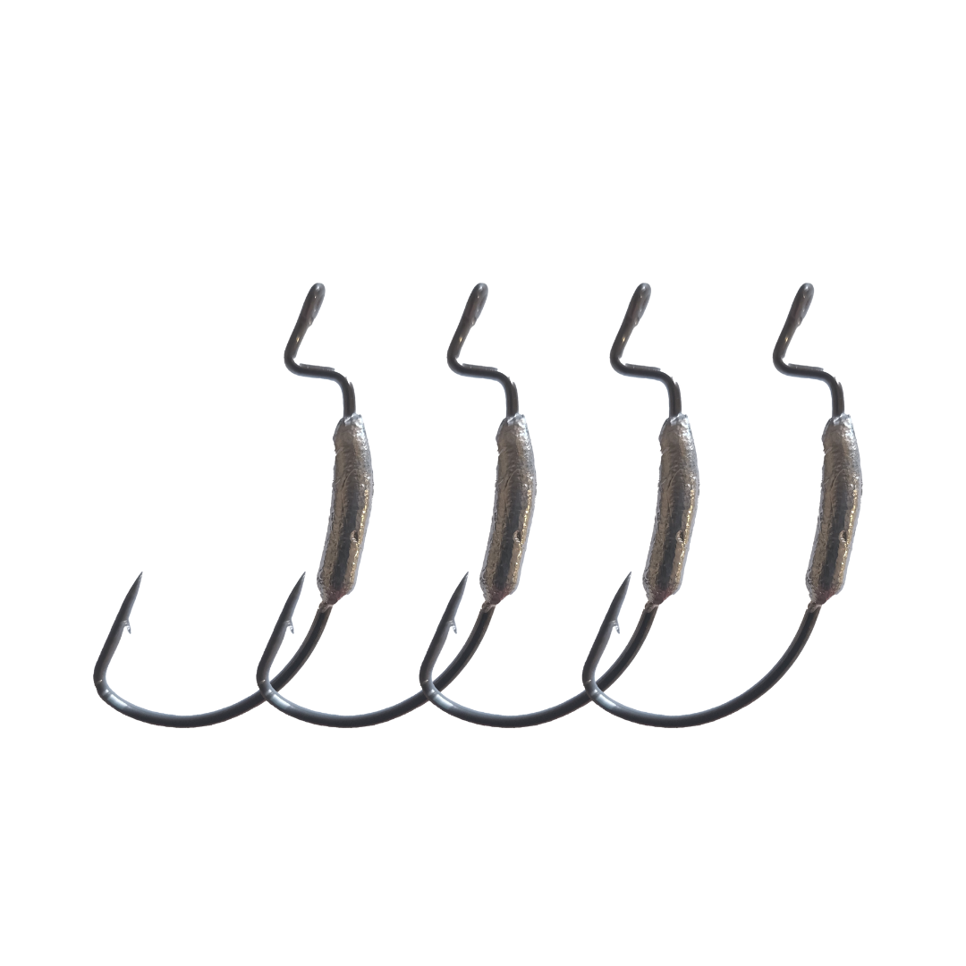 Anzuelos Weedless con peso - 1/6oz x 4 paquetes