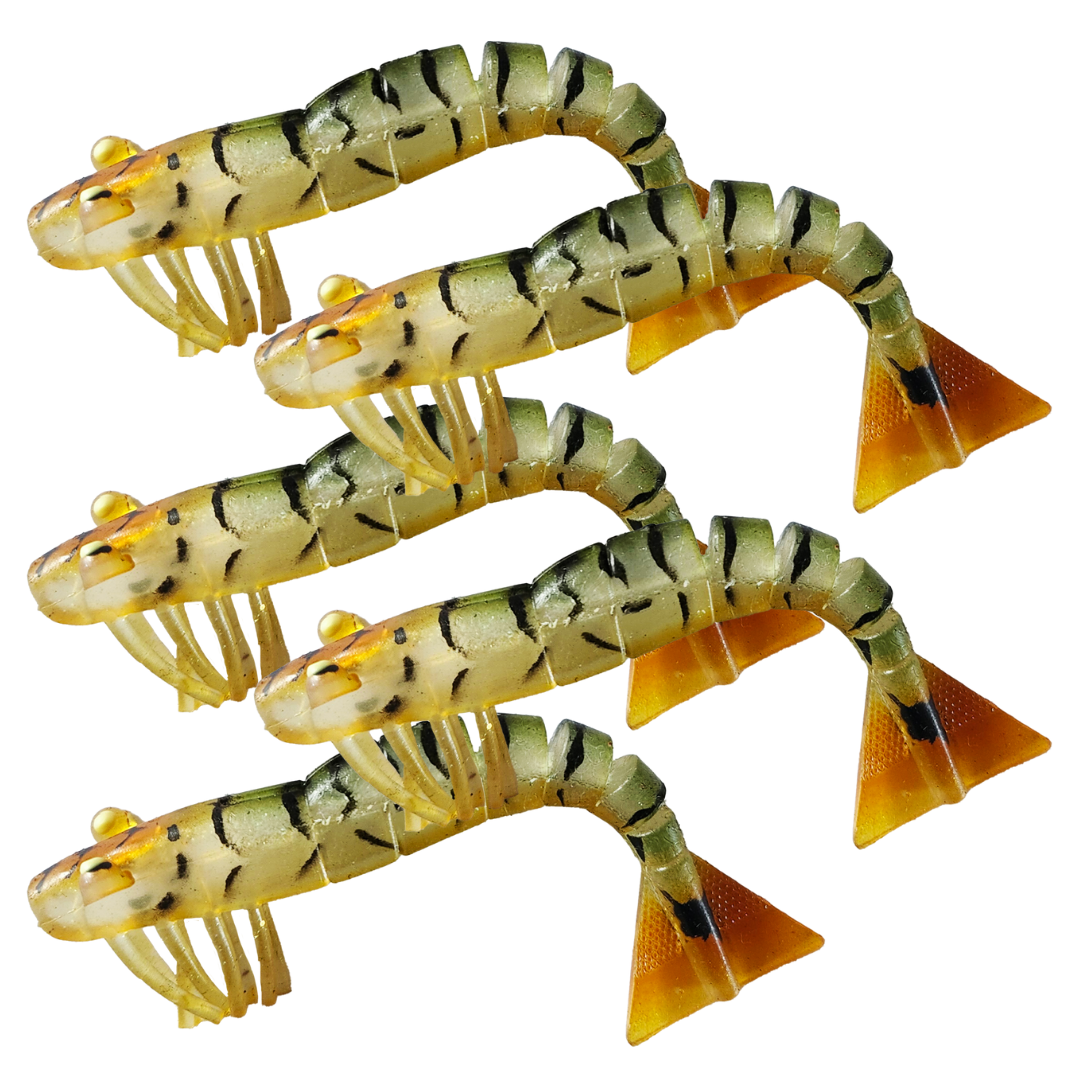 Full Commando - Pack of 5 x 120mm/4.75" Soft Plastic Prawns