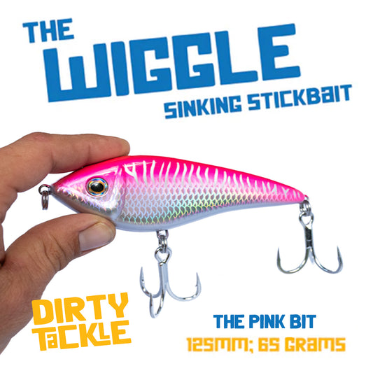The Wiggle - Sinking Stickbait - Pink Bits