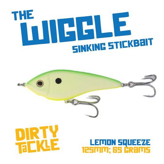 The Wiggle - Sinking Stickbait - Lemon Squeeze (Luminescent!!)