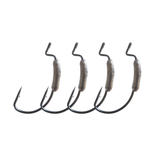 Weighted Weedless Hooks - 1/4oz x 4 Pack