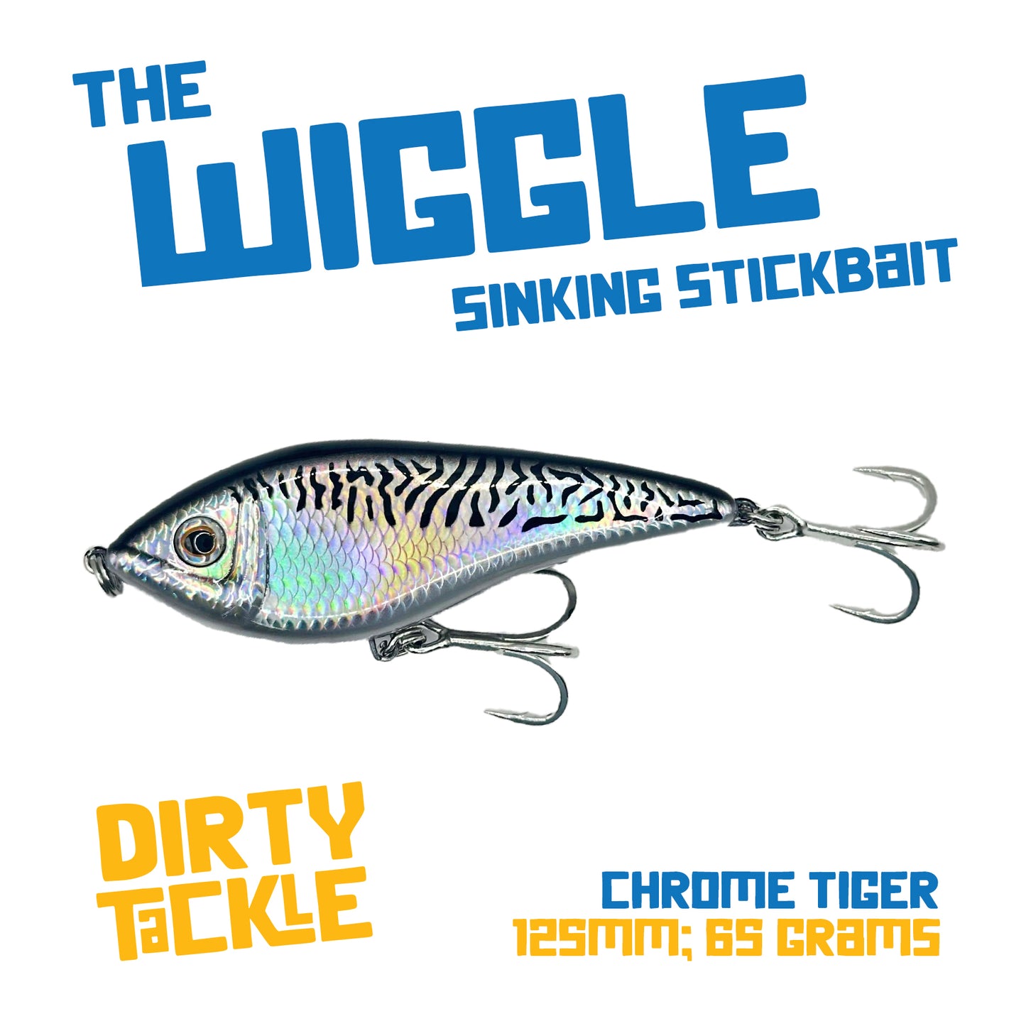 The Wiggle - Sinking Stickbait - Chrome Tiger