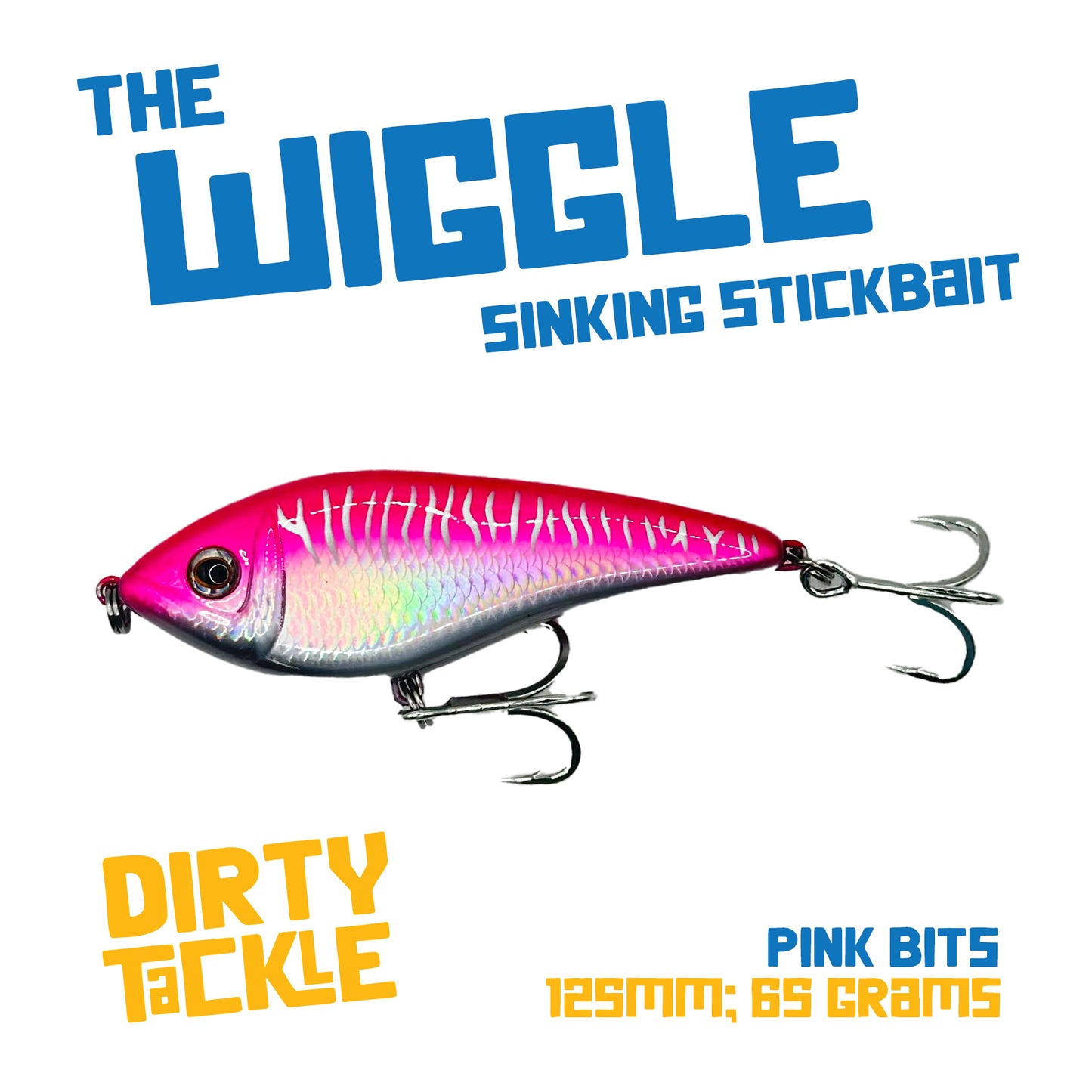 The Wiggle - Sinking Stickbait - Pink Bits